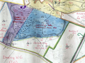Shenley Hill pits of Parrott and Harris and Garside in 1927